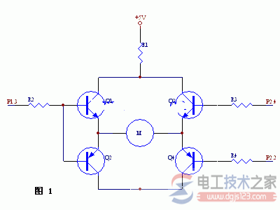 3V供电微型直流电机正反转与停止控制电路的接线方法 3V供电微型直流电机正反转与停止控制电路的接线方法
