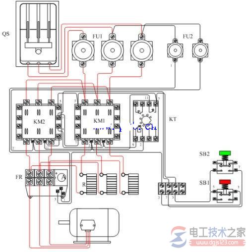 电动机定子串电阻实现降压启动的方法