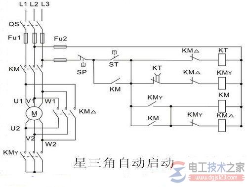 【图】异步电动机星三角启动的原理图 【图】异步电动机星三角启动的原理图