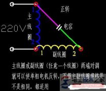 单相电机正反转的接线图说明