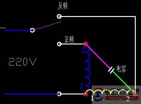 【图】单相电机正反转的接线图画法说明 【图】单相电机正反转的接线图画法说明