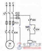 【图】按钮松开电动机单向旋转的控制电路及工作方式