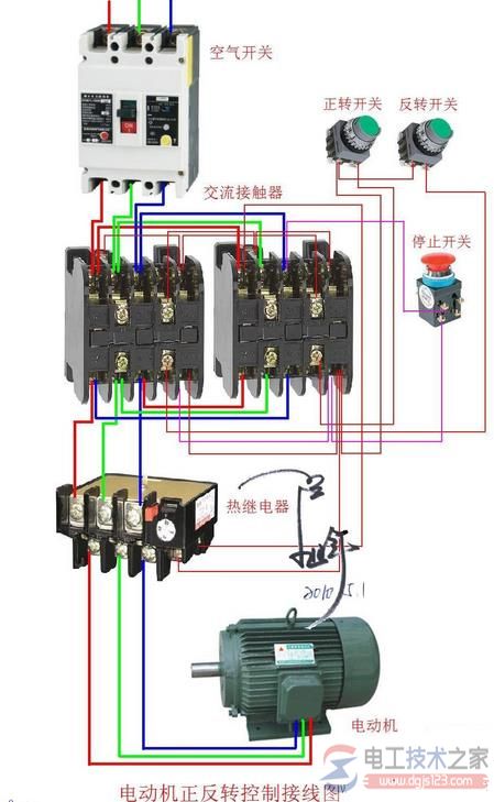 【图】三相电动机正反转接触器互锁的接线方法