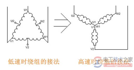双速电动机控制电路接线图