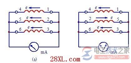 如何判别三相异步电动机绕组头尾？