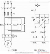 三相异步电动机正反转继电器控制电路原理图