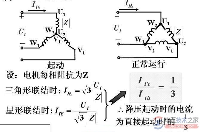 电动机星三角启动的原理图与接线图