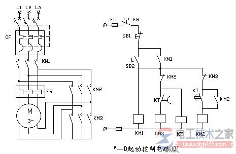【图】电动机星三角形起动控制电路图的原理说明