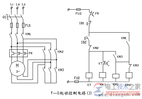 【图】电动机星三角形起动控制电路图的原理说明