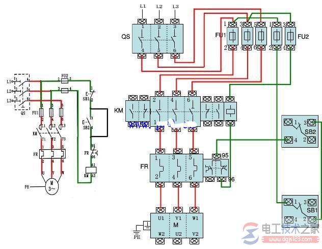 【图】三相异步电动机如何连动控制附接线图