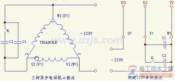 三相异步电动机的三角形连接与星形连接