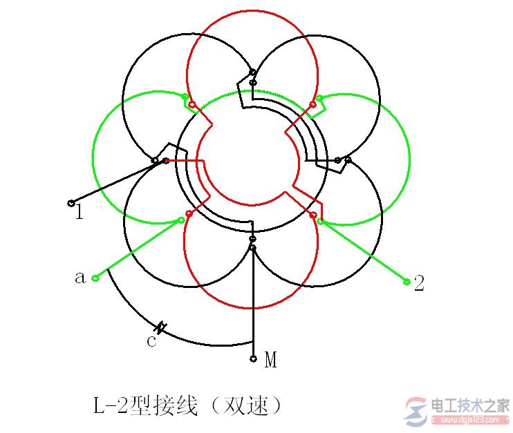 单相调速电机绕组接线图图例说明