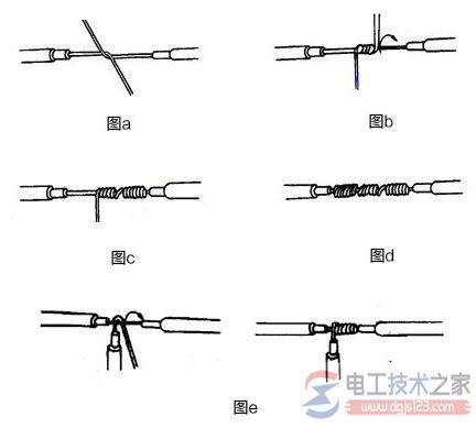 单股铜线直接接线方法与单股导线分支连接方法