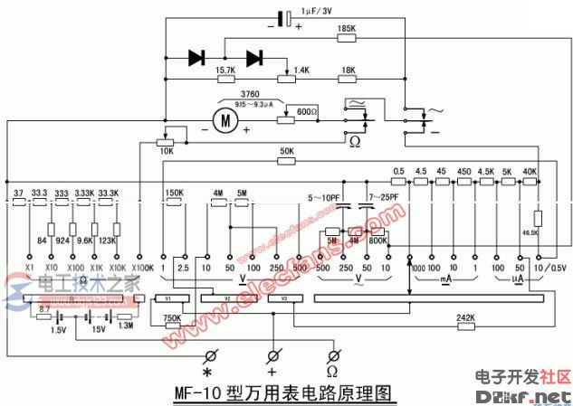 指针万用表电路图大全