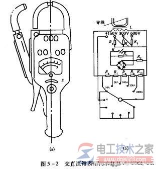 互感器式钳形电流表的组成与原理图解