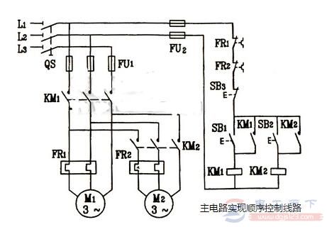 三相电机顺序启动控制电路图及功能详解