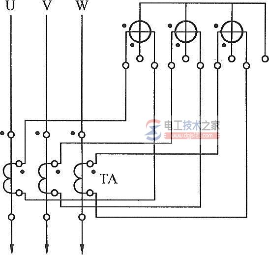 低压电流互感器与电能表电流线圈接线三种方式