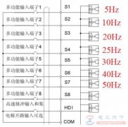 变频器外部按钮升降速怎么接线