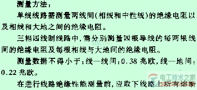 线路绝缘性能检验的主要内容
