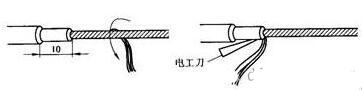 老电工刀剥线技巧图解