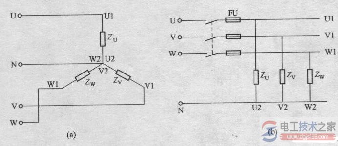 三相负载的星形连接及电路计算方法