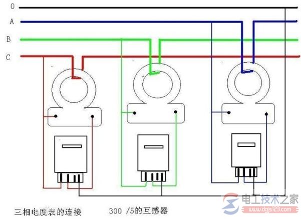 三相四线电度表带互感器怎么安装接线？