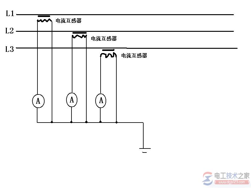 电流表接在电流互感器上的方法