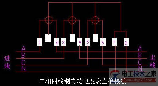 电度表的接线图_电度表的读法_电度表的常用接法