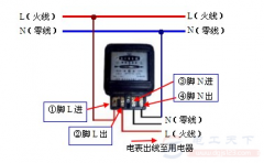 两相电表的接线方式与接线图