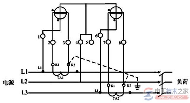 三相电度表的原理与安装方式