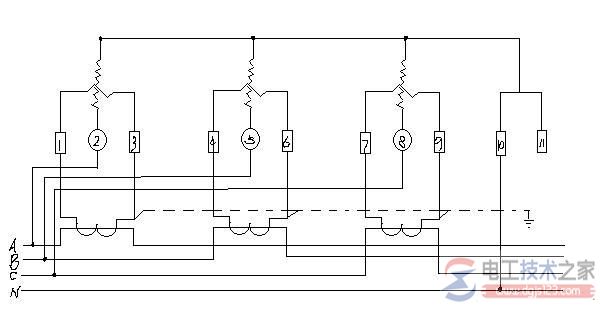 智能电表接线图_电流互感器接入式智能表接线图