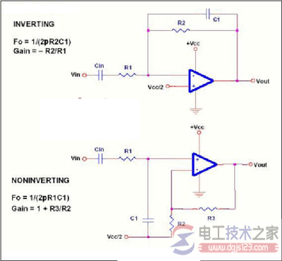 典型的低通滤波器电路图示例
