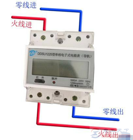 DDSu1225型单相电子式电能表的接线方法