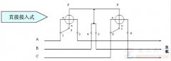 高压三相三线电能表经电压互感器与电流互感器的接线方法
