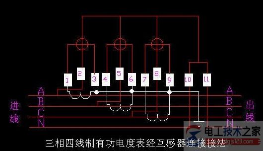 机械式电度表的接线图与接线方法详解