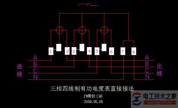 机械式电度表实物接线图_机械式电度表接线方式