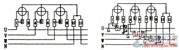 3相4线电表怎么接线，3相4线电表接线图
