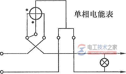 一只单相电能表的接线方法