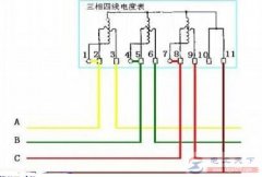 三相四线电表的接线方式，三相电表的两种接线方法