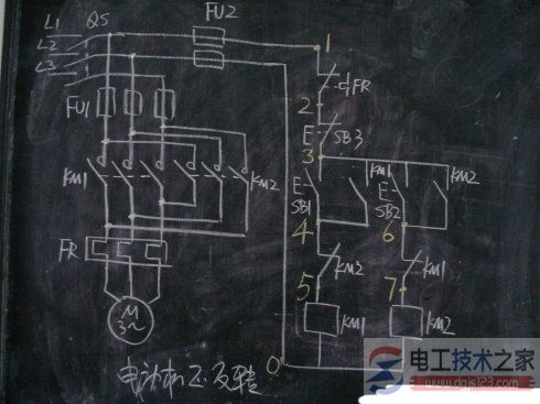 电机正反转控制原理图与接线图详解