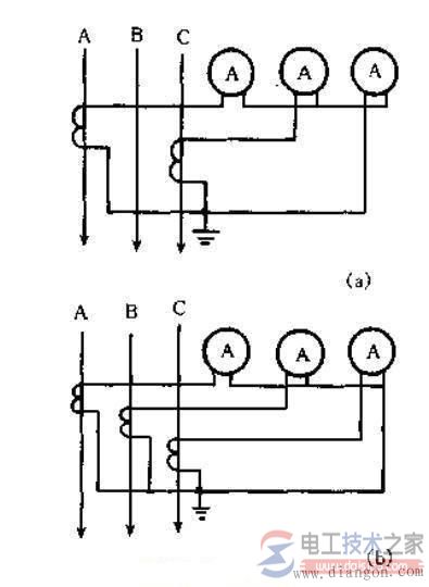 电流互感器接安培表的两种接线方法