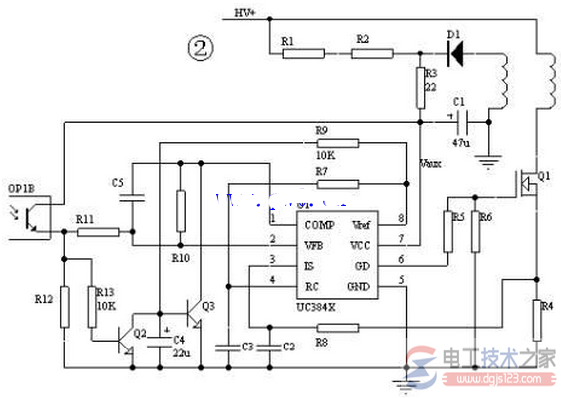 3842双电源转换开关电路图的工作原理