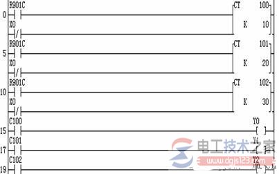 一例电容电阻延时接通的电路图