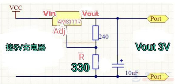 用二极管降压电路给电子钟供电的方法