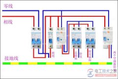 家用空气开关正确接线方法