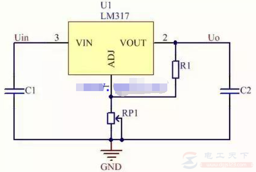 可调稳压器LM317的基本电路说明 可调稳压器LM317的基本电路说明