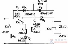 一例简单的交流电源短路保护电路