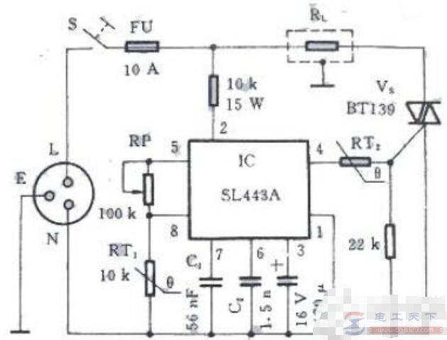 一例温控加热器电路的电路原理详解