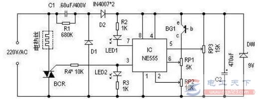 一例温控加热器电路的电路原理详解