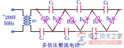 【图】倍压整流电路的工作原理_倍压整流电路的电路图